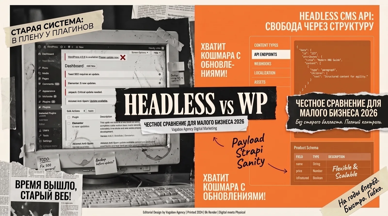 Headless CMS vs WordPress 2026: честное сравнение для малого бизнеса